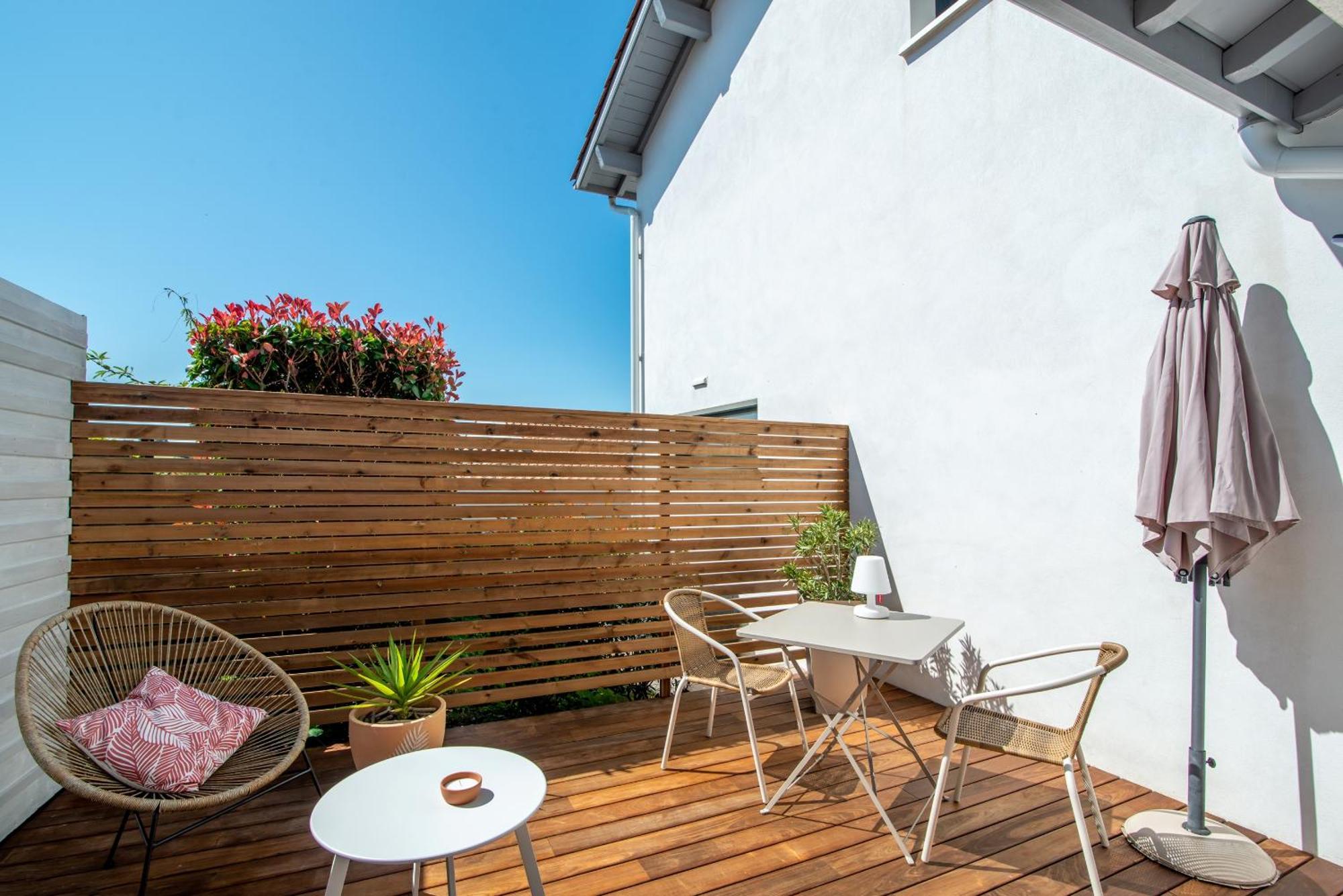 Studio Cocon Enea Bidart, Terrasse Et Parking Extérieur photo
